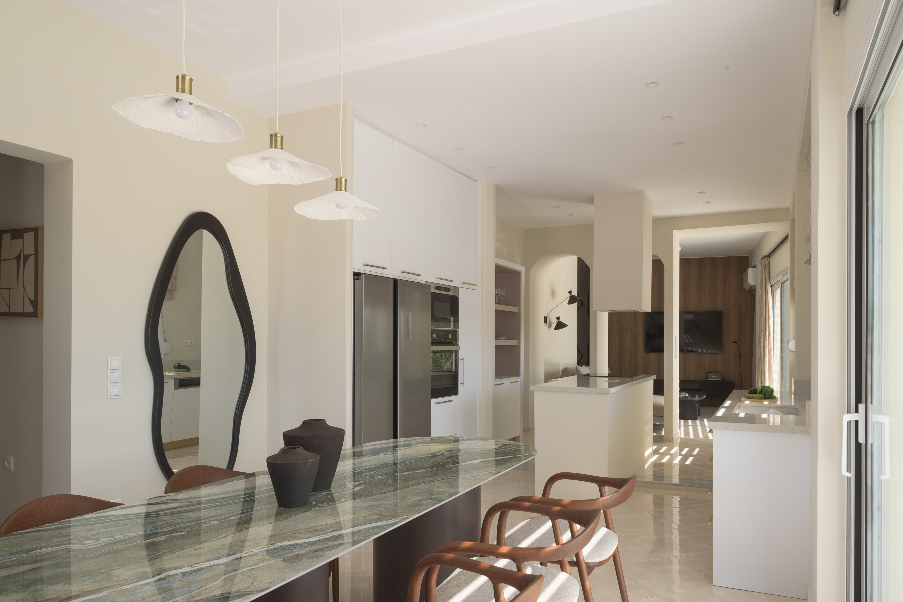 The indoor dining area offers a perfect blend of luxury and coziness for memorable meals.