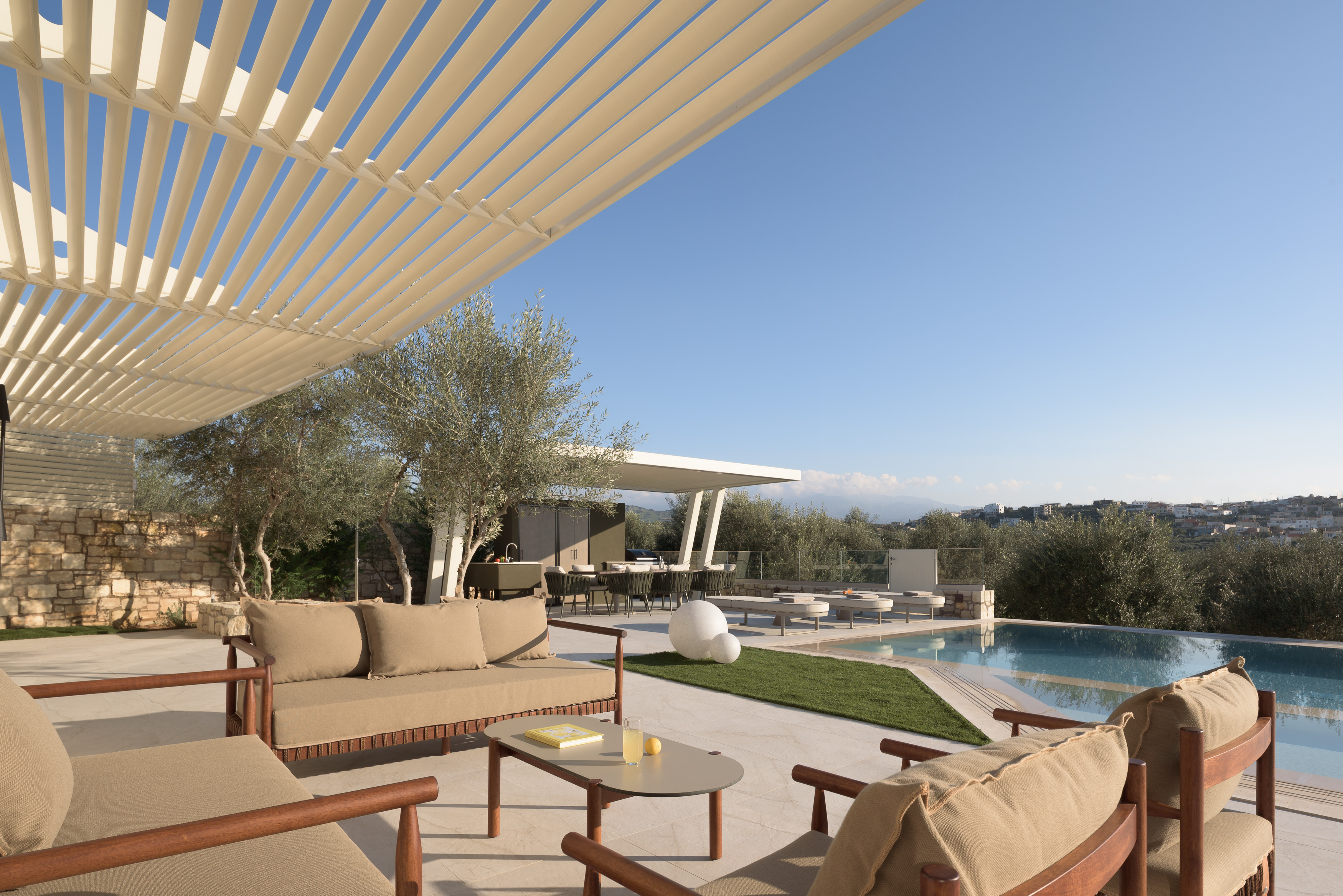 Lounge in style with uninterrupted countryside views.