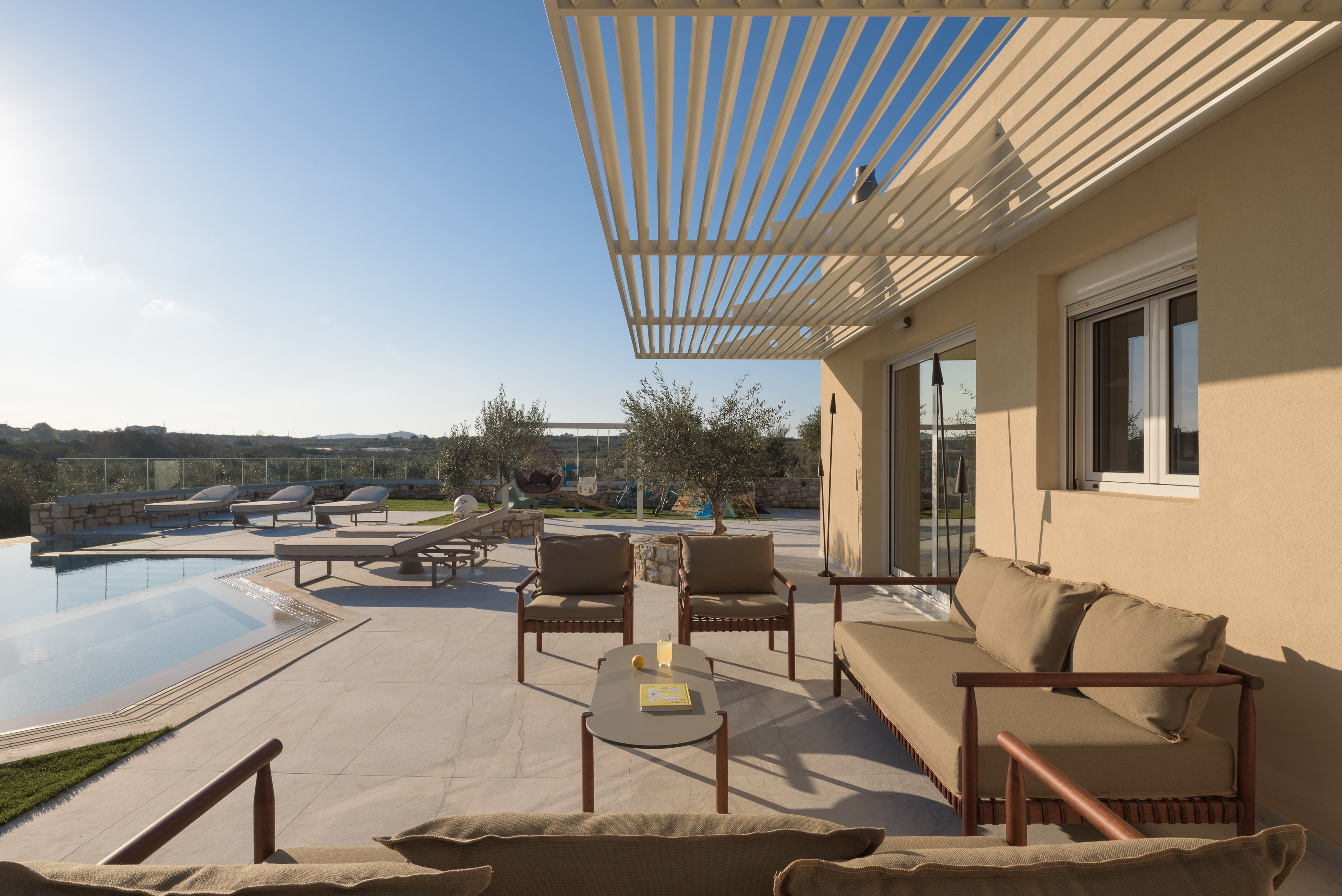 Lounge in style with uninterrupted countryside views.